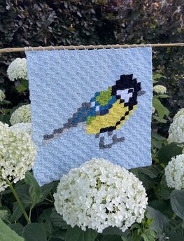 Koolmees corner to corner haakpatroon