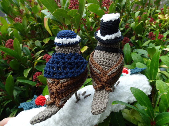 crochet pattern robins in the snow