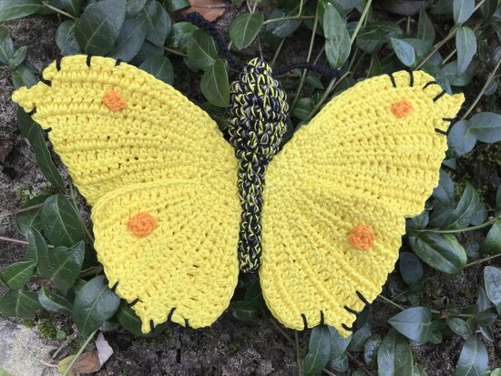 crochet pattern Brimstone Butterfly