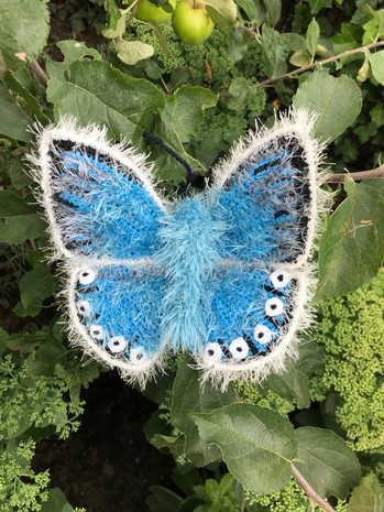 crochet pattern chalkhill blue butterfly