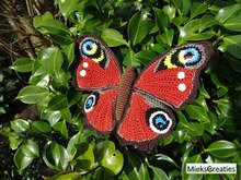 haakpatroon dagpauwoog vlinder